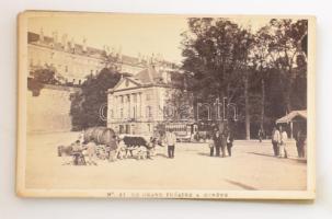 cca 1880-1930 Svájc, vegyes fotó tétel: keményhátú fotók, táj- és városképek, épületek (közte a genf...