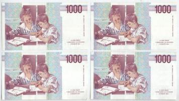 Olaszország 1984. 10.000L (3x) + 1990. 1000L (6x, ebből 4db sorszámkövető) T:VF,F
Italy 1984. 10.00...