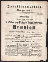 1848 Intelligenzblatt der Morgenröthe. Pest, Januar 30. 4 oldalas újság