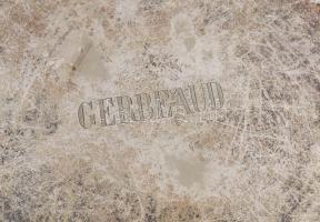 cca 1900, Hermann kávéházi alpakka kínáló, GERBAUD felirattal, jelzett, d: 31 cm