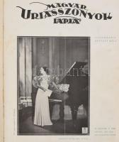 1935 A Magyar Úriasszonyok Lapja XII. évfolyamának több száma könyvbe kötve, kijáró lapokkal