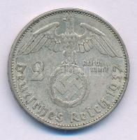 Német Harmadik Birodalom 1937A 2M Ag "Hindenburg" T:XF patina
German Third Reich 1937A 2 ...