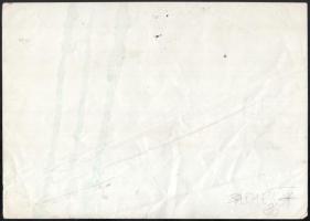 Bada Dada (Bada Tibor, 1963-2006): Taps. Tus, kollázs, papír. Jelzett a hátoldalán. Hajtásnyomokkal....