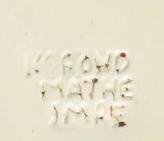 Máthé Imre feliratos boroskancsó, jelzett, mázhibával, "Addig igyál, amíg élsz, mert ha meghals...