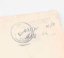 Somlai Vilma (1938-2007): Kék lámpa. Színes linómetszet, papír, jelzett, hátoldalán Rézkarcoló Művés...