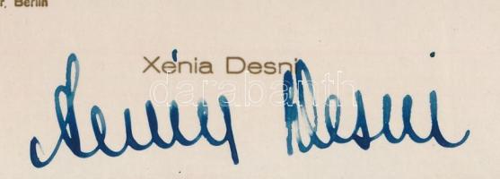 Xenia Desni (1894-1954) ukrán színésznő aláírása az őt ábrázoló képeslapon