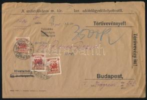 1925 Budapest helyi levél 3.500K portóval