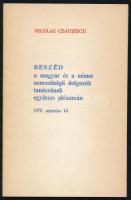 1978 Ceausescu, Nicolae: Beszéd a magyar és a német nemzetiségű dolgozók tanácsának együttes plénumán, 32p