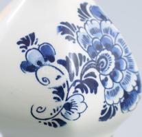 Delft szélmalmot ábrázoló váza jelzett porcelán, hibátlan 16 cm
