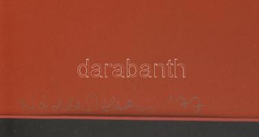 Nádler István (1938-): Átlós kompozíció (cím nélkül), 1977. Szitanyomat, papír, jelezve középen lent...