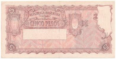 Argentína DN (1948) 5P T:F apró szakadás
Argentina ND (1948) 5 Pesos C:F small tear
Krause P#252