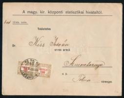 1923 Levél 2 x Hivatalos 100K bélyeggel "BUDAPEST" - Simontornya