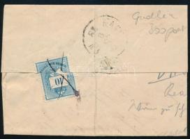 1878 Ajánlott levélen 5kr és kettétépett / torn apart 10kr, utóbbi áthúzva "ÚJ-EGYHÁZ" - H...