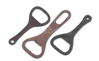 3 darab feliratos sörnyitó, Részvény sör, Polgári serfőző, Koronadugó, h: 9,5 cm alatt