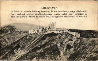 1917 Csejte, Csejthe, Cachtice; Cachticky hrad / Schloss Ruine Cseyte / Báthory Erzsébet vára. Lampl Gyula (Pöstyén) kiadása / castle (EK)