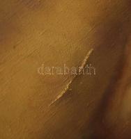 Jelzés nélkül: Fekvő női akt (kétoldalas mű, hátoldalán art deco női portré), 1930 körül. Olaj, vász...