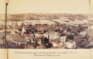 cca 1890 Konstantinápoly panorámája a Galatai toronyból. Magyar utazó által készített nagy méretű pa...