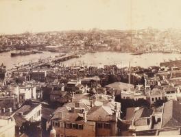 cca 1890 Konstantinápoly panorámája a Galatai toronyból. Magyar utazó által készített nagy méretű pa...