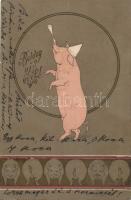 New Year pig litho (b)