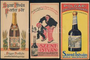 3 db Kőbányai Polgári Serfőzde Szent István sör számolócédula