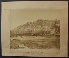 cca 1900 Félix Bonfils (1831-1885): Jaffa, Palesztína magyar utazó által feliratozott fotó karton 38x30 cm  cca 1900 Félix Bonfils (1831-1885): Jaffa, Palestine photo inscribed by a Hungarian traveler cardboard 38x30 cm