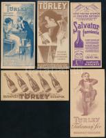 5 db számolócédula Törley pezsgő (4x klf.) + Salvator forrásvíz