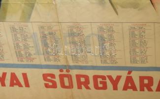1950 "Naponta egy pohár sör. Kőbányai Sörgyárak N. V. , plakát és falinaptár, E Kiss jelzéssel,...