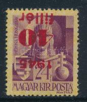 1945 Kisegítő 40f/24f fordított felülnyomással, Leitold vizsgálójellel