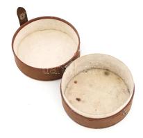 Antik kézelő tartó doboz, jó állapotban, d: 14,5 cm