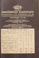 cca 1930 HAFA (Hatschek és Farkas) árjegyzék, illusztrált, borítón törésnyom