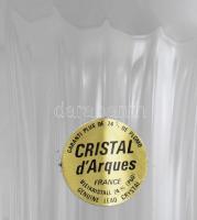 Francia kristály kancsó, címkével jelzett, hibátlan, m: 21 cm