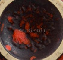 Retro német vörösmázas váza, jelzett, hibátlan, m: 15,5 cm