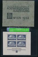 Ausztria 1933 WIPA blokk kifogástalan állapotban tokkal együtt, a beragasztásból származó jelentéktelen ragasztónyomokkal. (Mi EUR 3.750.-)