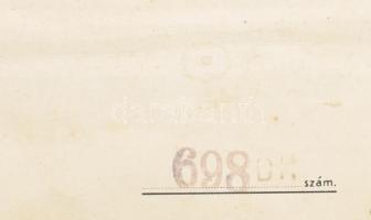 cca 1910 Sipos Lajos festőművész falfestő üzem mintalapja, hajtott, 48×32 cm