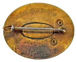 Németország / Berlin 1938. "Nemzetközi Gépjármű Kiállítás" zománcozott bronz kitűző hátold...