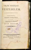 [Döme Károly]: Világ' nagyjai! Veszedelem. Fordította német nyelvből eggy hazáját féltő igaz magyar. Nagy-Szombatban, 1792, Jelinek Wenczel, 127 (helyesen 155) p. Átkötött félműbőr-kötésben, helyenként kissé sérült, foltos lapokkal, javított címlappal, tulajdonosi bélyegzővel és névbejegyzéssel, egy-két lapon ceruzás bejegyzésekkel, aláhúzásokkal. A felvilágosodás-ellenes mű eredeti szerzője ismeretlen; a fordító Döme Károly (1768-1845) katolikus pap, pozsonyi kanonok, költő, műfordító, aki Kazinczy Ferenc biztatására kezdett el írással és fordítással foglalkozni.