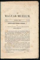 1854 Új Magyar Múzeum. Egyszersmind a Magyar Akadémia közlönyve. Kiadja Toldy Ferenc. IV. évf. III. ...