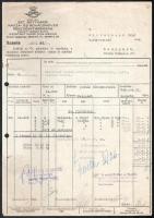 1948 Bp., Szentgotthárdi Kasza- és Kovácsművek Részvénytársaság számlája, fejléces papíron, lapszéli lyukasztással