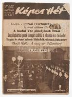 1947 Képes Hét II. évf. 9 sz., 1947. március 1. Benne a népbírósági hírekkel, foltos címlappal.