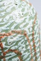 Gorka Iparművészeti vállalatos váza. csurgatott mázzal, jelzett, hibátlan 32 cm