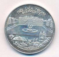Szabolcs Péter (1942-) 1984. "MÉE Zala megyei szervezete - Zalaegerszeg / Zalaegerszeg rendezett tanácsú város 1885-1985" kétoldalas jelzett Ag emlékérem (34,06g/0.800/42,5mm) T:XF, karcos