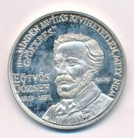 Rajki László (1939-) 1988. "Eötvös József 1813-1871 / MÉE Orosháza" kétoldalas jelzett Ag emlékérem (35,69g/0.835/42,5mm) T:AU (eredetileg PP), patina, ujjlenyomat Adamo OH2