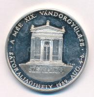 Gáti Gábor (1937-) 1989. "MÉE XIX. Vándorgyűlés Sátoraljaújhely / Kazinczy Ferenc" kétoldalas jelzett Ag emlékérem (35,35g/0.835/42,5mm) T:AU (eredetileg PP), ujjlenyomat