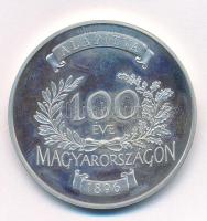 1996. "Böhler 100 éve Magyarországon" kétoldalas jelzett Ag emlékérem (31,25g/0.925/42,5mm) T:AU (eredetileg PP), ujjlenyomat