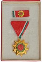 1970. "Felszabadulási Jubileumi Emlékérem" aranyozott, zománcozott bronz kitüntetés mellszalagon, miniatűrrel szalagsávon, tokban T:AU,XF NMK 712.