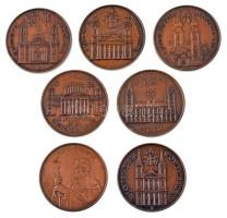 Fritz Mihály (1947-) 1991. "II. János Pál Pápa Budapesten" kétoldalas bronz emlékérem (42,...