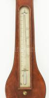 Antik barométer, jelzett, sérült, törött, m: 97 cm