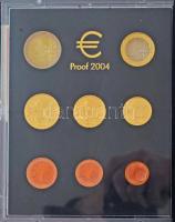 Ausztria 2004. 1c-2E (8xklf) forgalmi sor eredeti műanyag- és kopott műbőr tokban, "00565"...