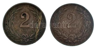 1910KB + 1914KB 2f bronz (2xklf) T:VF, patina
Adamo K2