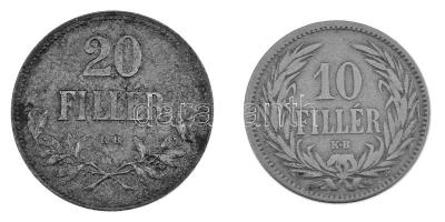1892KB 10f Ni + 1920KB 20f Fe T:XF,VF, patina Adamo K3, K4